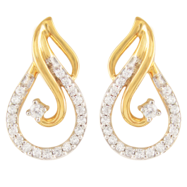 Enchanting Pear Pattern Floral Diamond Earrings