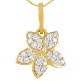 Dainty Chic Floral Studded Diamond Pendants