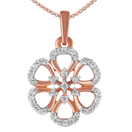 Glamourous Bloomed Floral Diamond Pendants
