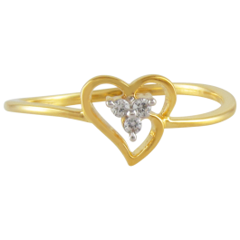 Ethereal Heartin With Floral Pattern Diamond Rings