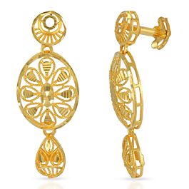 Appealing Floral Gold Earrings