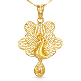 Mesmerizing Peacock Gold Pendant