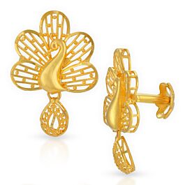 Amazing Peacock Gold Earrings