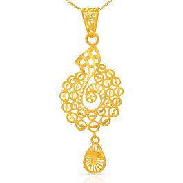 Lovely Spiral Pattern Gold Pendants