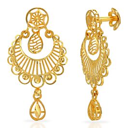 Attractive Plain Round Gold Earrings