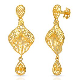 Lustrous Designer Gold Earrings