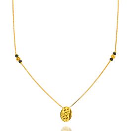 Appealing Black Beaded Gold Chain