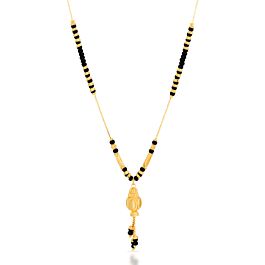 Dainty Carved Ball Gold Mangalsutra