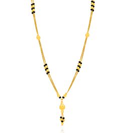 Enticing Double Layer Beaded Gold Mangalsutra
