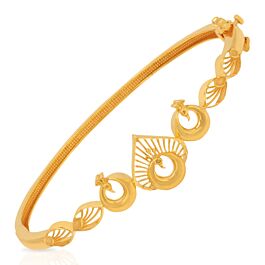 Wondrous Peacock Gold Bracelet