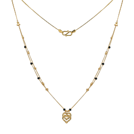 Majestic Tangled Heart Gold Chain