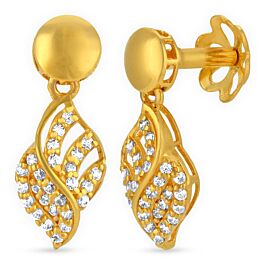 Sparkling Swirl Gold Earrings