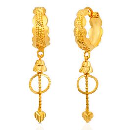 Fantsatic Heartin Gold Earrings