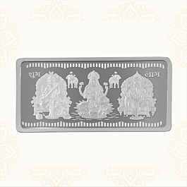 20 Grams Lakshmi Ganesha and Saraswati Silver Bar