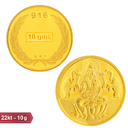 22KT 10 Grams Lakshmi Gold Coin