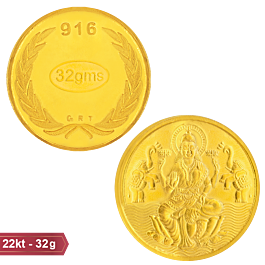 22KT 32 Grams Lakshmi Gold Coin