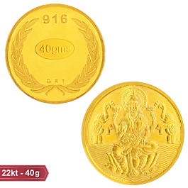 22KT 40 Grams Lakshmi Gold Coin
