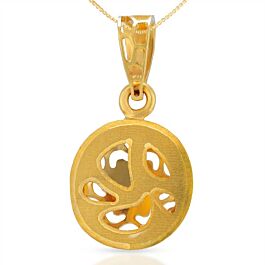 Trendy Concentric Circle Gold Pendant