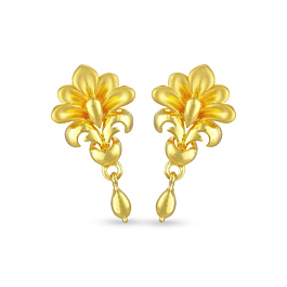 Enchanting Bloomed Floral Gold Earrings