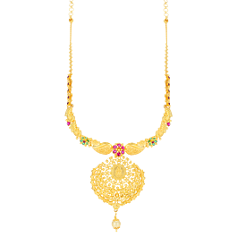 Chand Bali Blink Color Stone Gold Necklaces