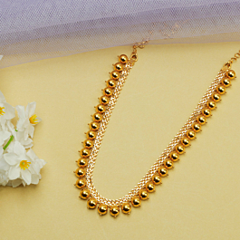 Sparkling Beaded Gold Necklace