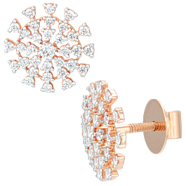 Gorgeous Rays Pattern Diamond Earrings