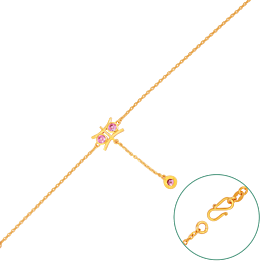 Stylish Pisces Star Sign Gold Bracelet