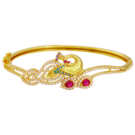 Adorned Stylish Peacock Gold Bracelet