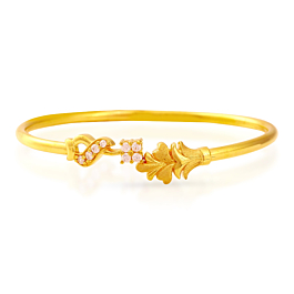 Beloved Open Type Floral Gold Bracelet