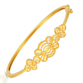 Fantastic Filigree Pattern Floral Gold Bracelets