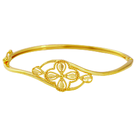 Charming Floral Design Gold Bracelets