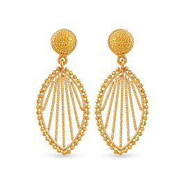 Authentic Ancient Pear Design Gold Earrings