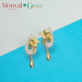 Fashionable Mouval Collection Gold Earrings