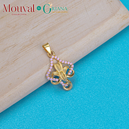 Glam Mouval Collection Gold Pendant