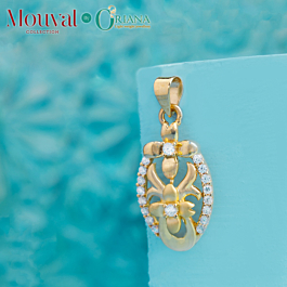 Graceful Mouval Collection Gold Pendant