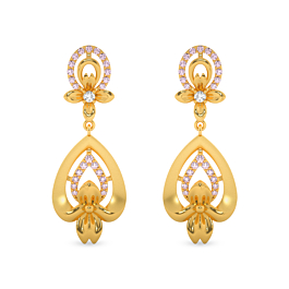 Mesmerizing Mouval Collection Gold Earrings