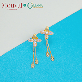 Opulent Mouval Collection Gold Earrings