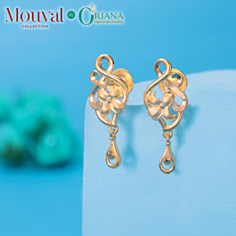 Contemporary Mouval Collection Gold Earrings