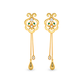 Designer Mouval Collection Gold Earrings