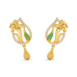 Splendor Mouval Collection Gold Earrings