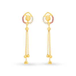  Adorable Blooming Love Drops Gold Earrings