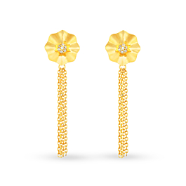 Pretty Fashionatic Floral Gold Earrings