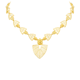Eclectic Fashionable Triangular Gold Necklaces