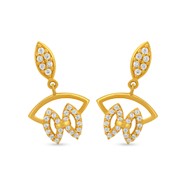 Fancy Mini Bows Gold Earrings