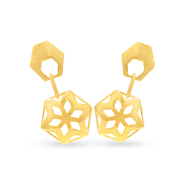 Opulent Floral Gold Earrings