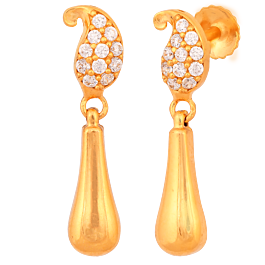 Petite Paisley Gold Earrings
