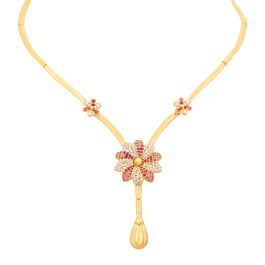 Alluring Floral Gold Necklaces