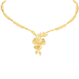 Attractive Fancy Floral Gold Necklace