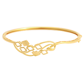 Alluring Cubic Pattern Gold Bracelet