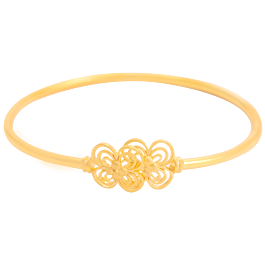 Dainty Floral Openable Gold Bracelets